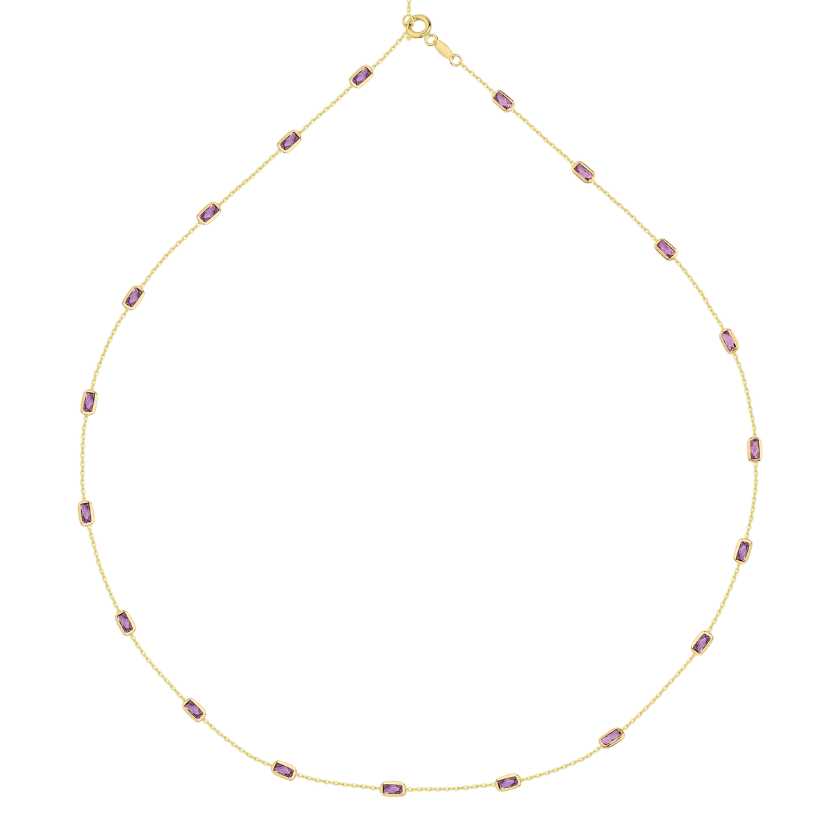 Amethyst Line Necklace