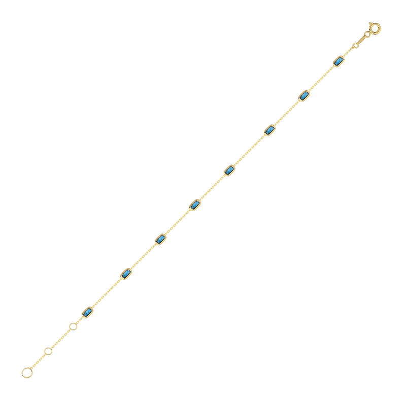 Aquamarine Line Bracelet