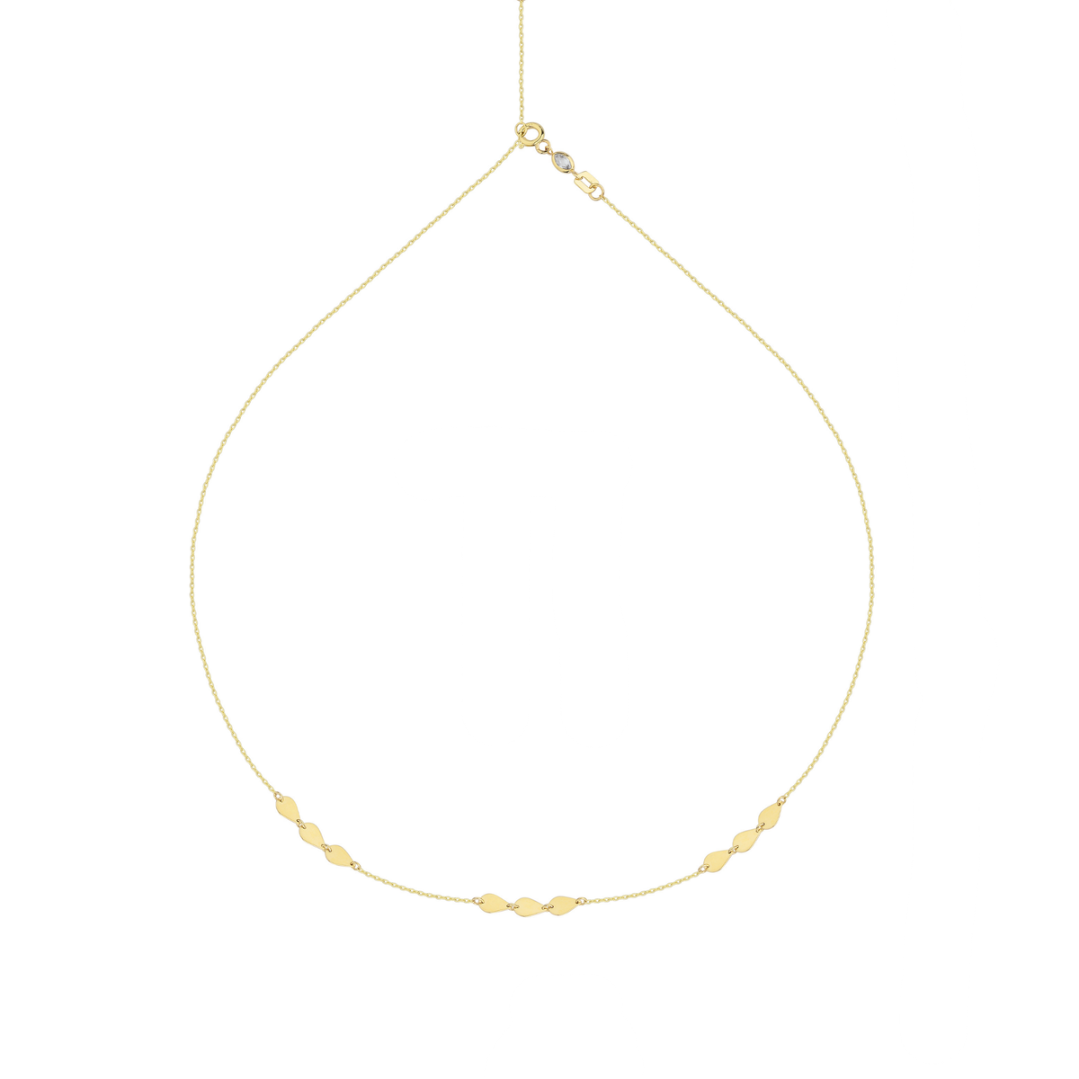 Vastgehouden in gouden ketting