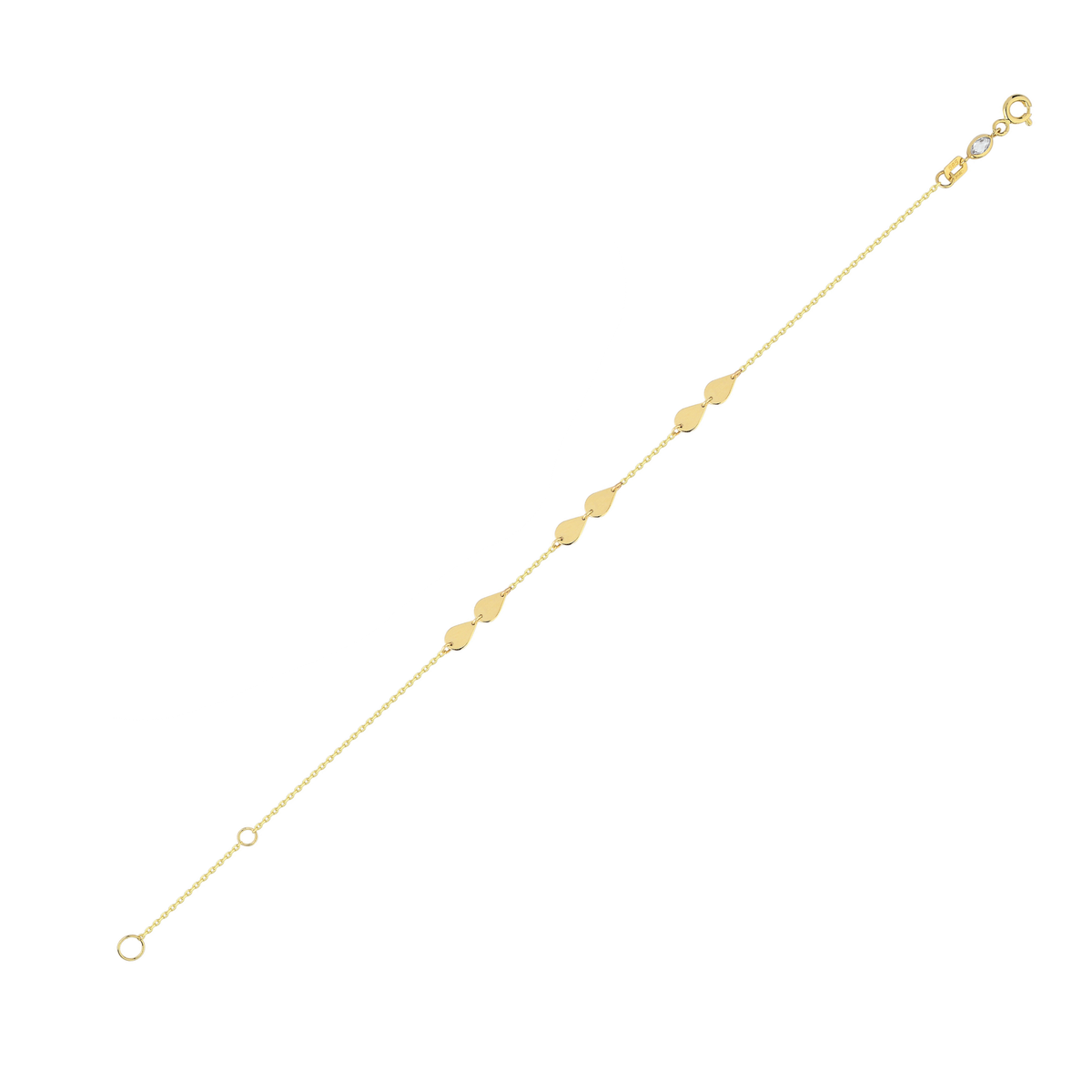 Vastgehouden in gouden armband