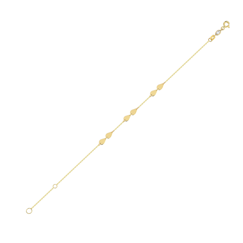 Vastgehouden in gouden armband