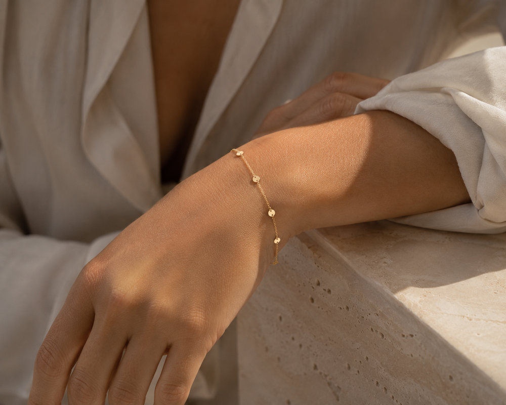 Gold Disc Bracelet