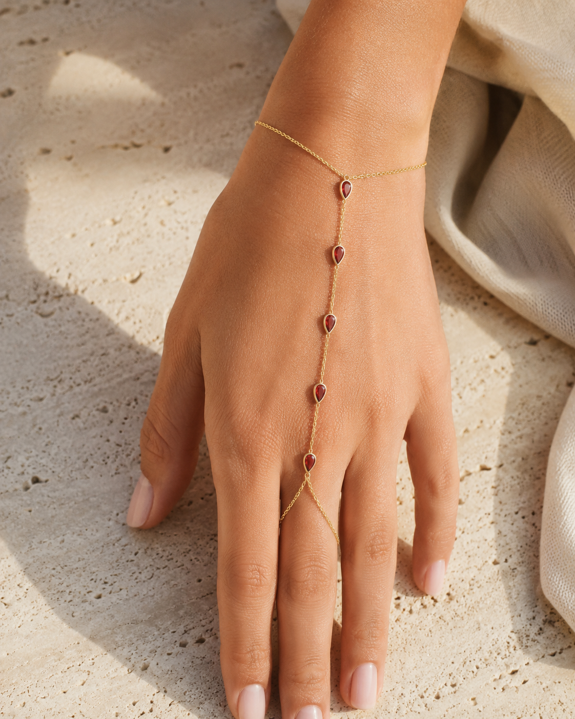 Pomegranate Trail Hand Chain