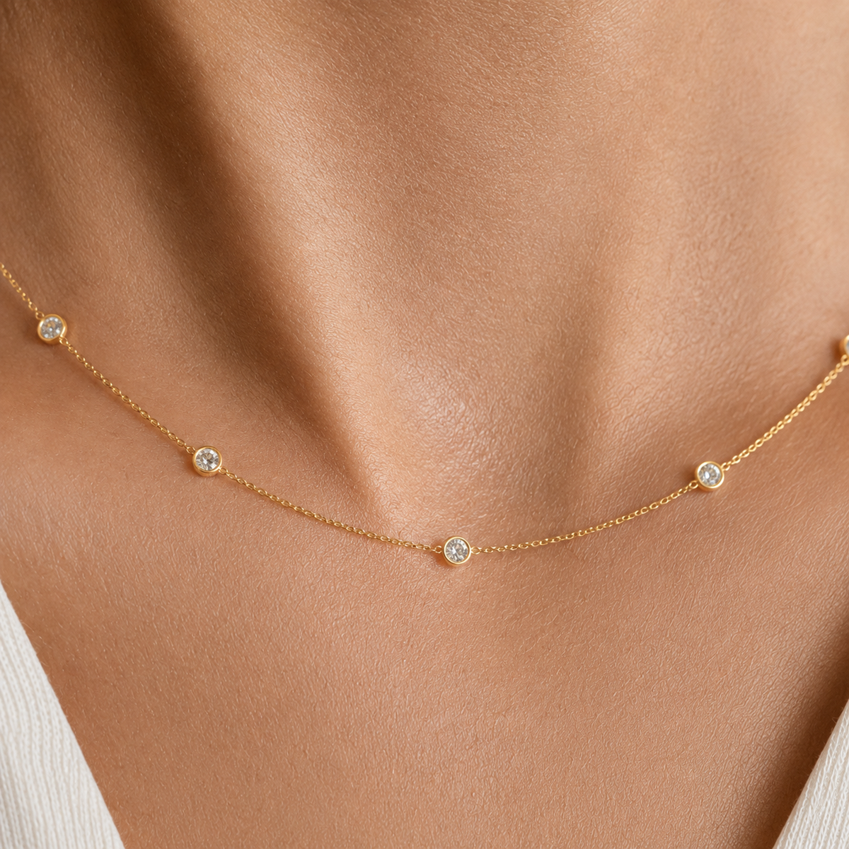 Round Lab-Grown Diamond Necklace