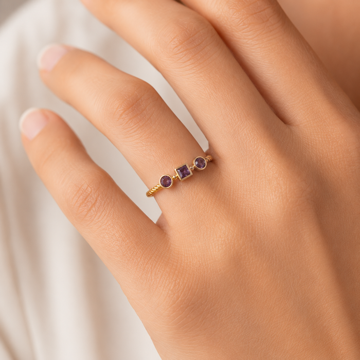 Amethyst Trilogy Ring