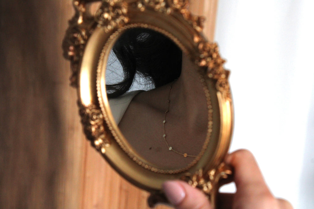 Gold Disc Station Necklace