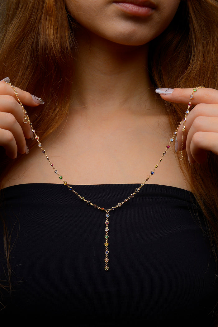 Bolek Y Necklace - 14K Solid Gold
