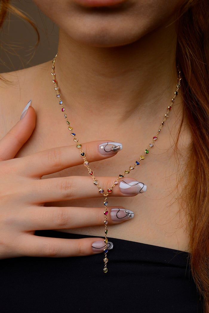 Bolek Y Necklace - 14K Solid Gold
