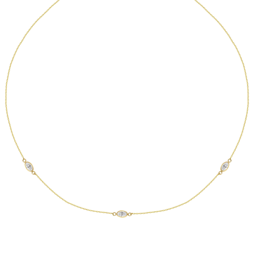 Lab-Grown Diamond Marquise Trio Necklace