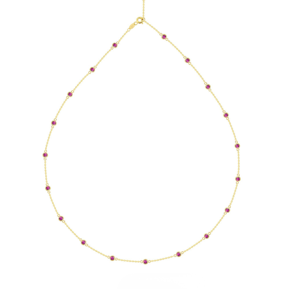 Fuchsia Station Necklace