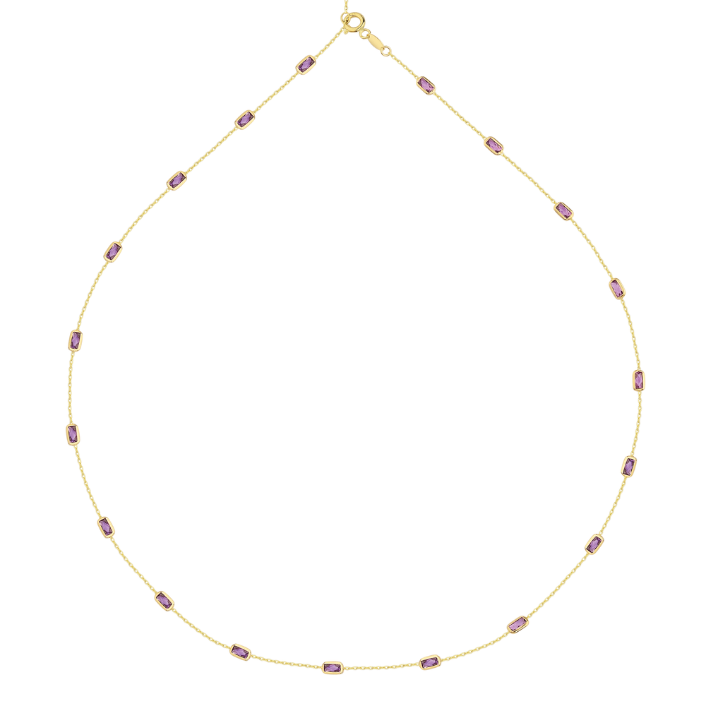 Amethyst Line Necklace