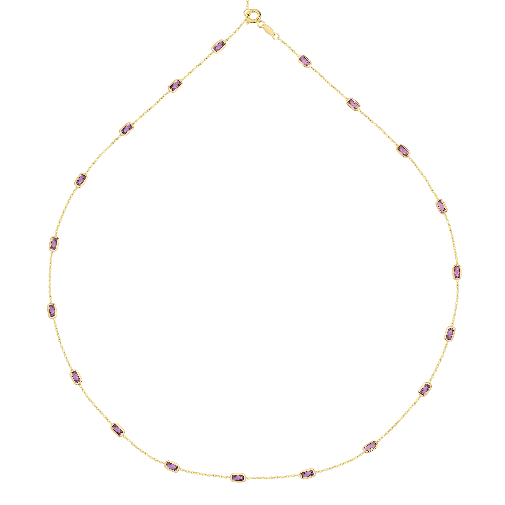 Amethyst Line Necklace