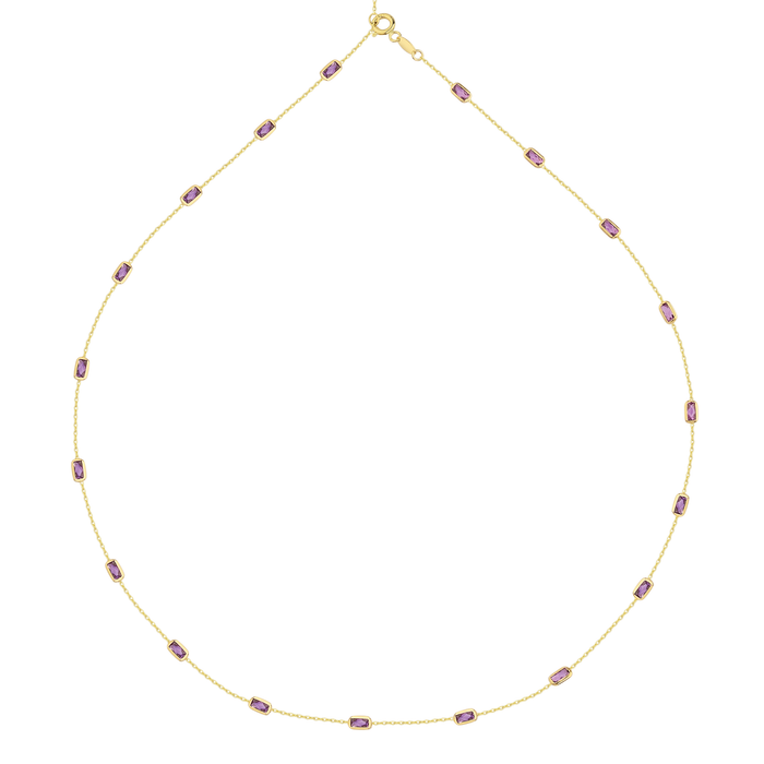 Amethyst Line Necklace