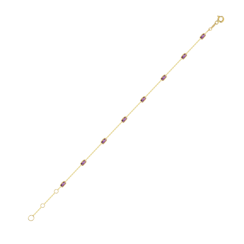 Amethyst Line Bracelet