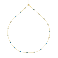 Aquamarine Line Necklace