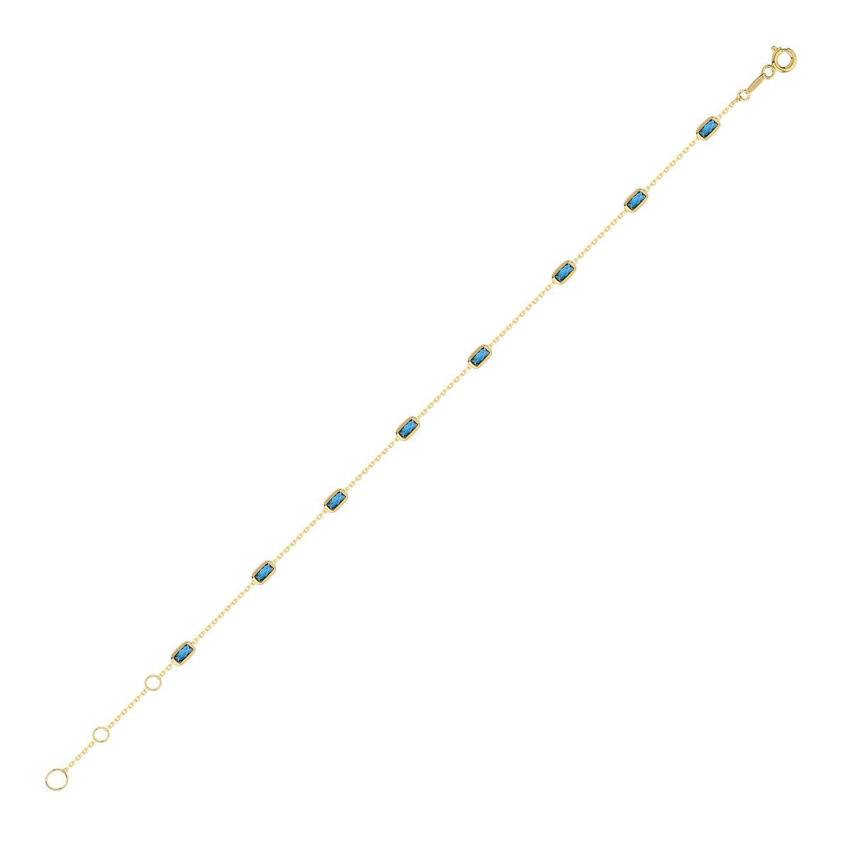 Aquamarine Line Bracelet