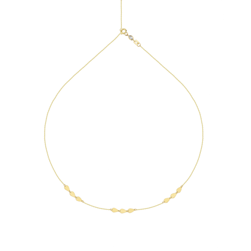 Vastgehouden in gouden ketting