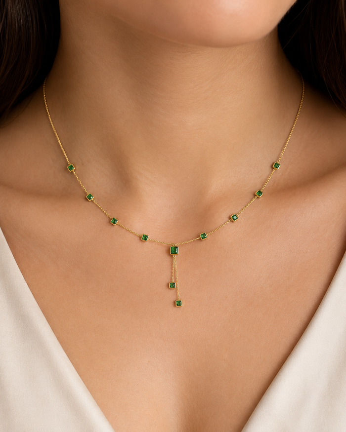 Smaragden Pad Ketting