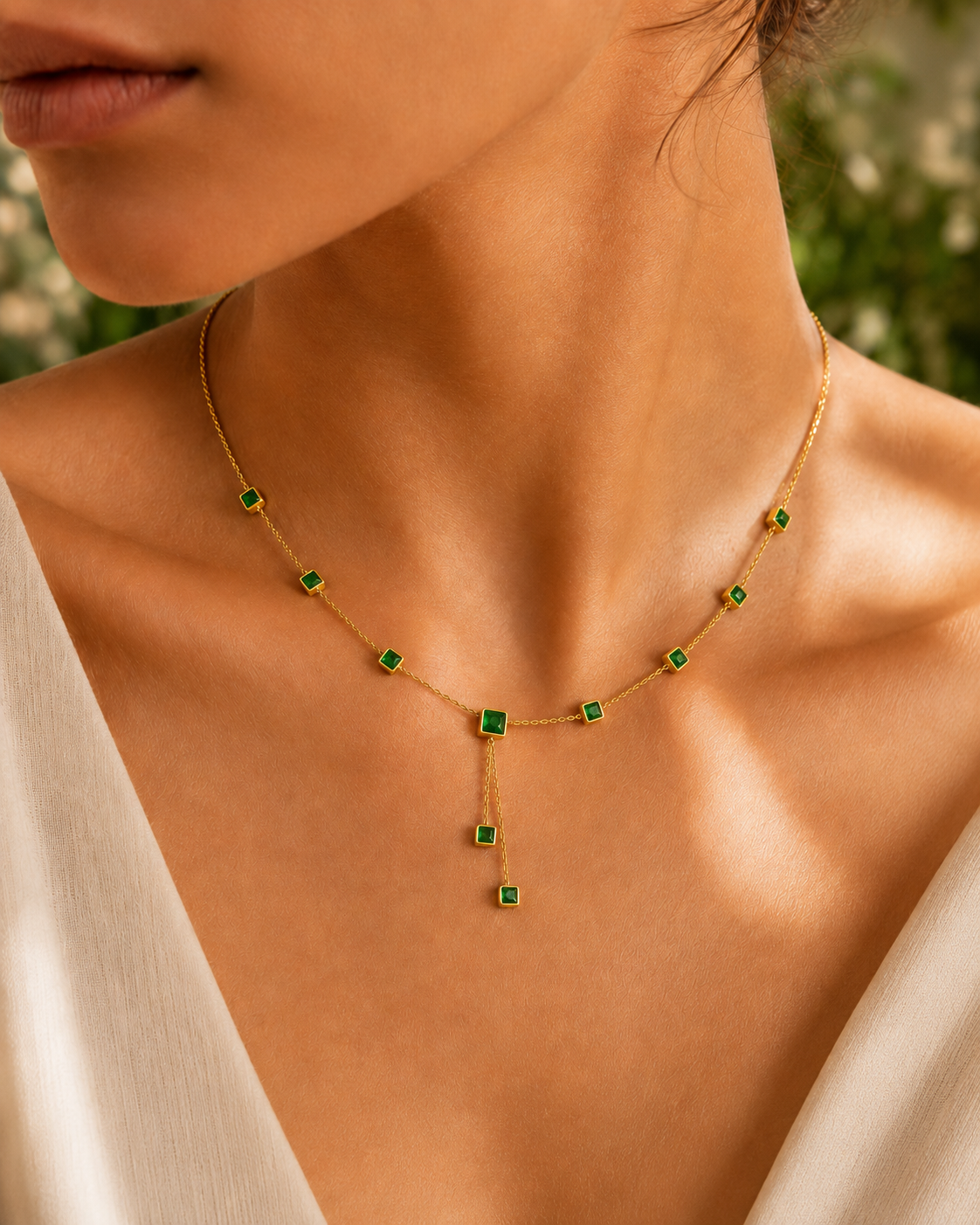 Smaragden Pad Ketting