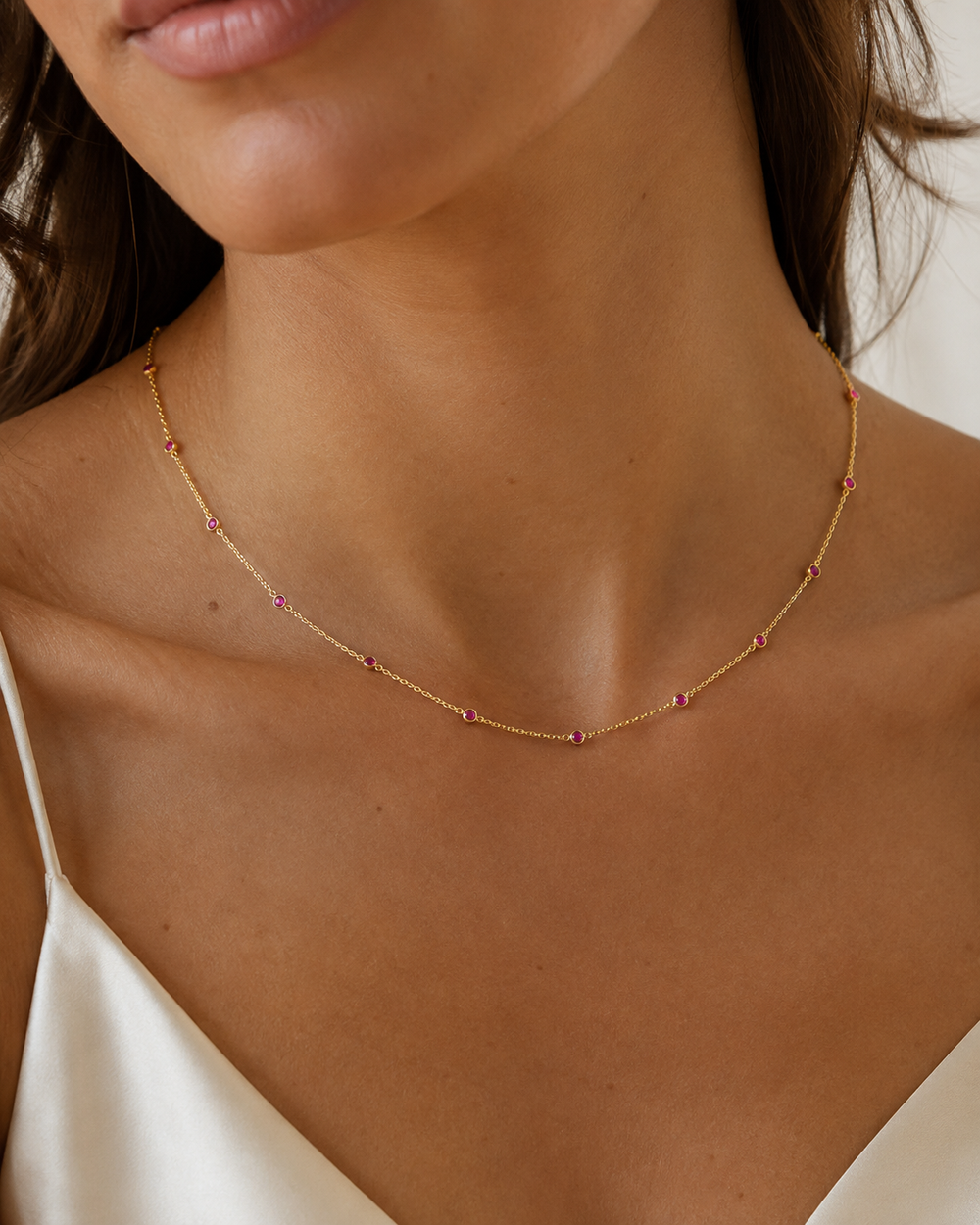 Fuchsia Station Necklace