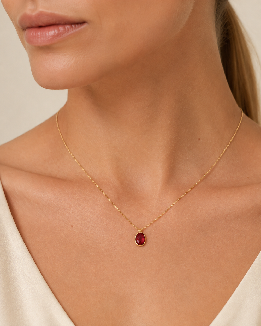 Red Bloom Necklace