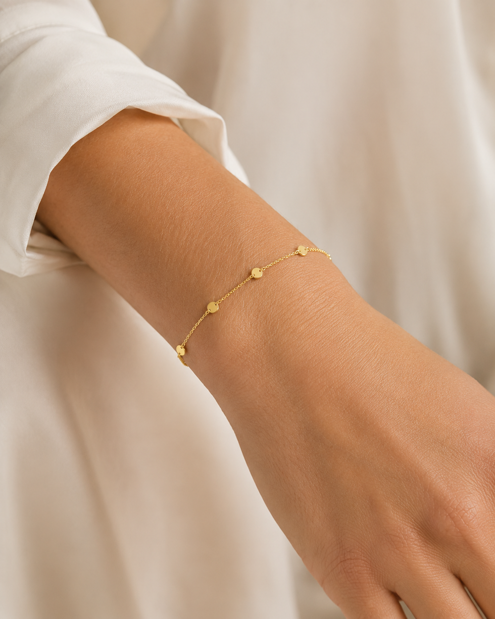 Gold Disc Bracelet