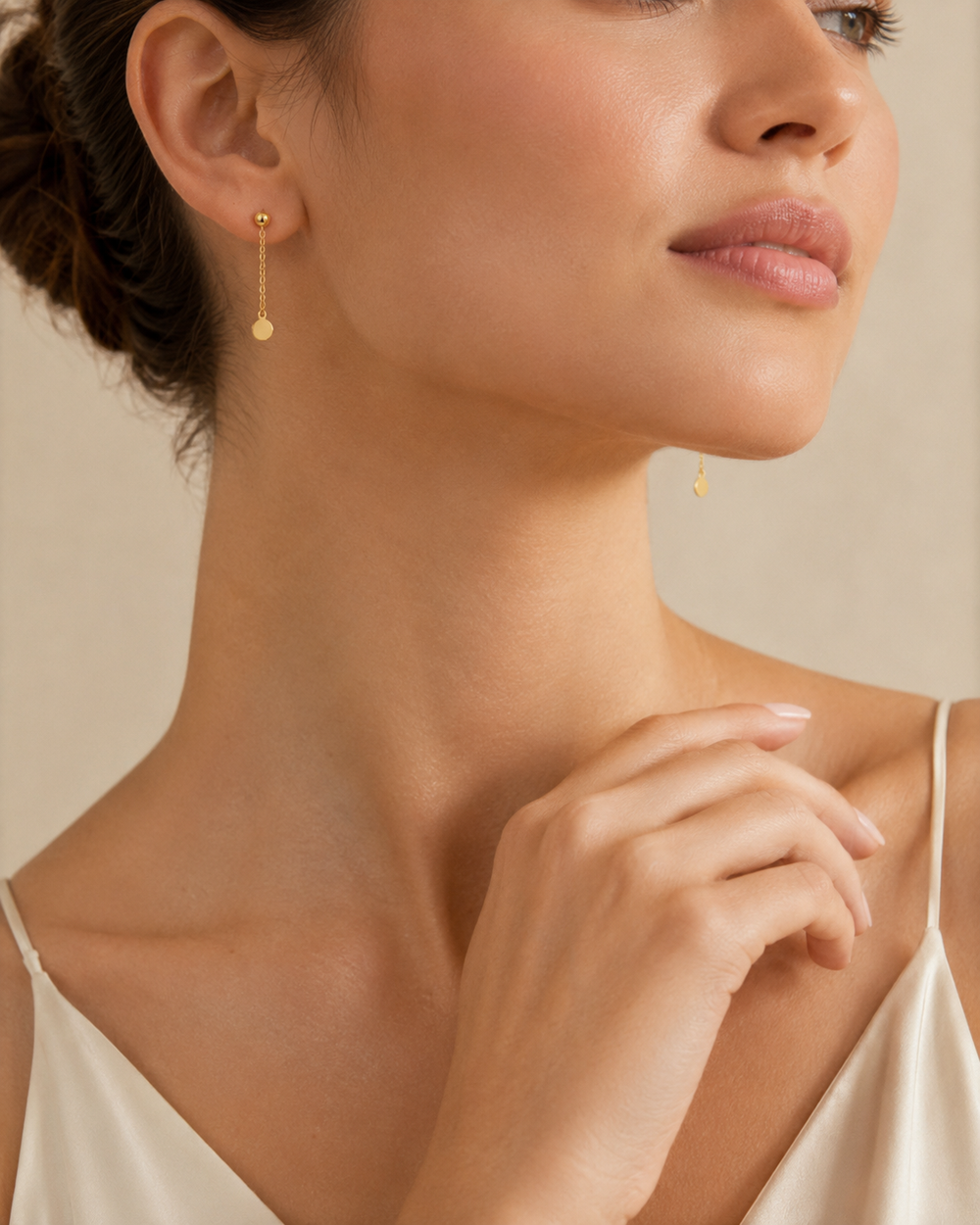 Golden Disc Earring
