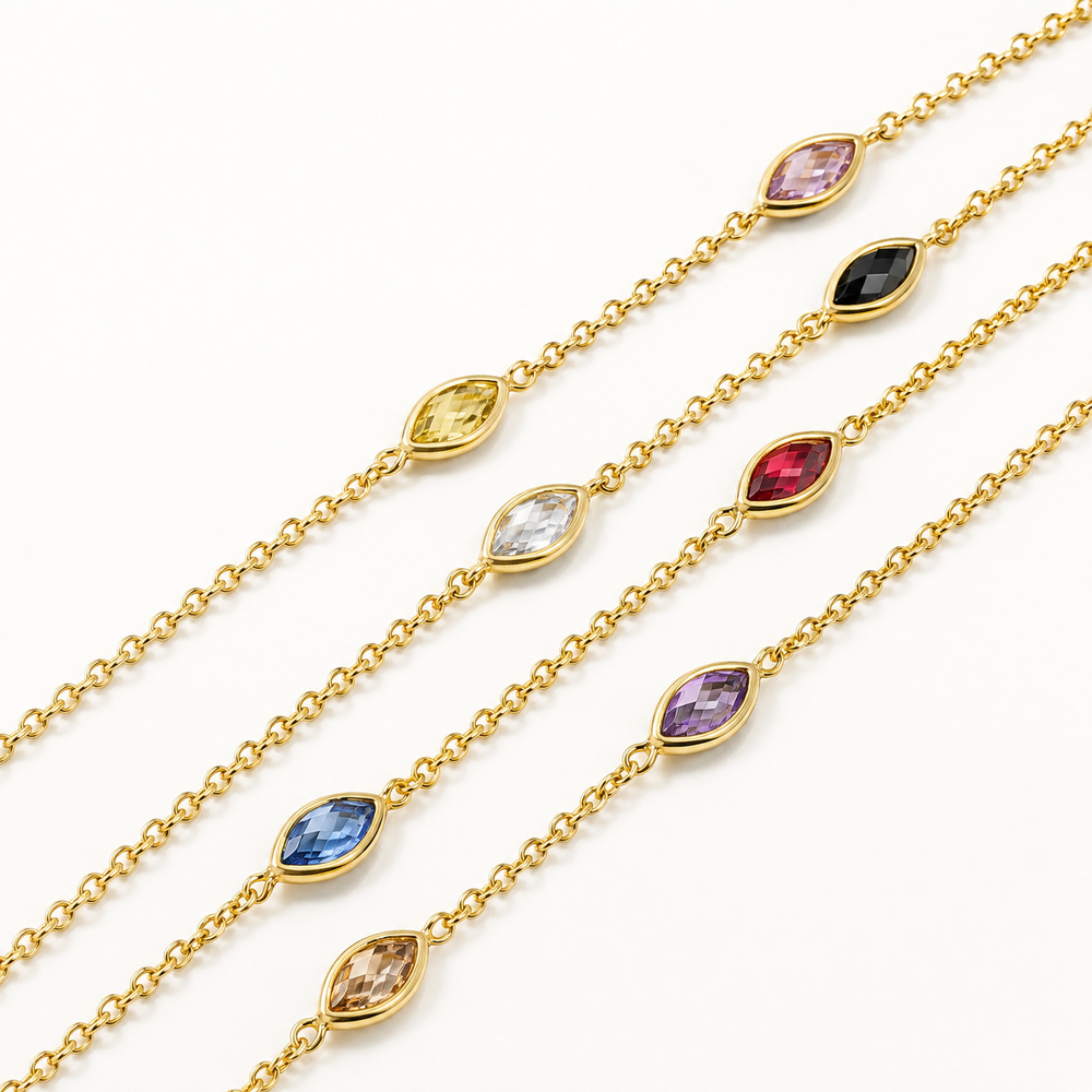Multicolour Marquise Station Bracelet