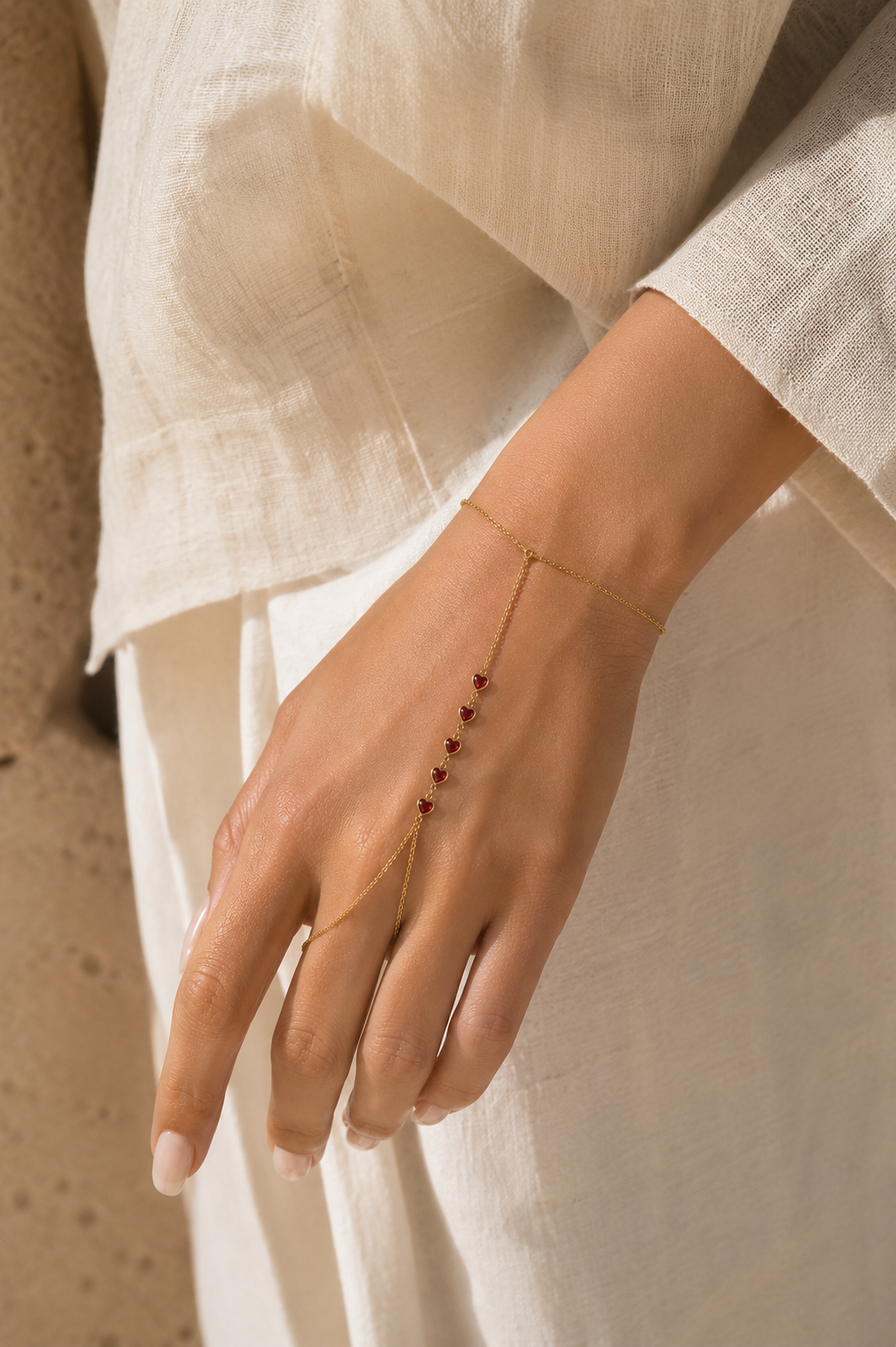 Heartline Hand Chain