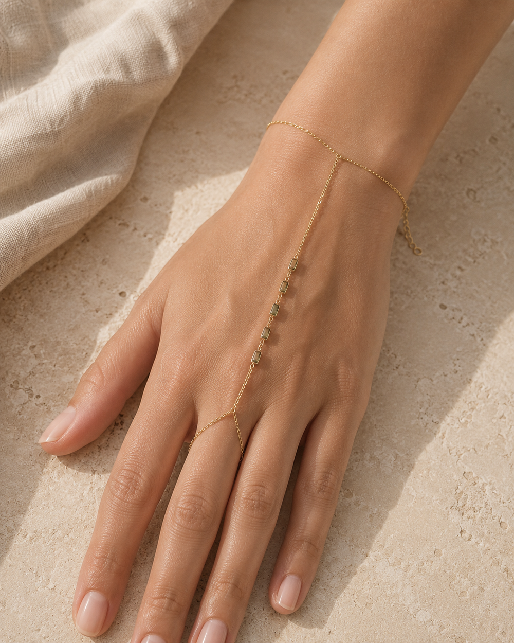 Smoke Quartz Hand Chain