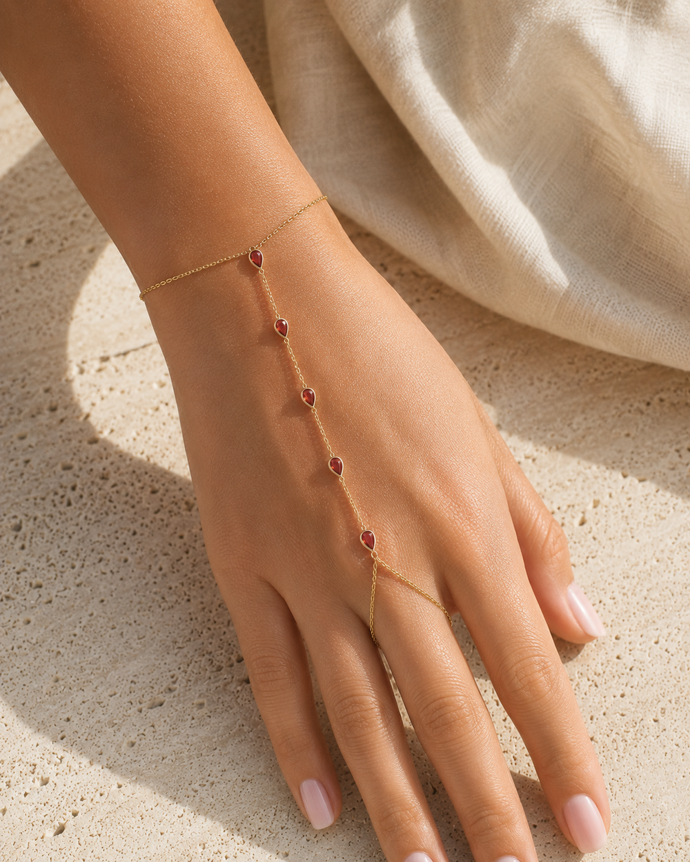 Pomegranate Trail Hand Chain