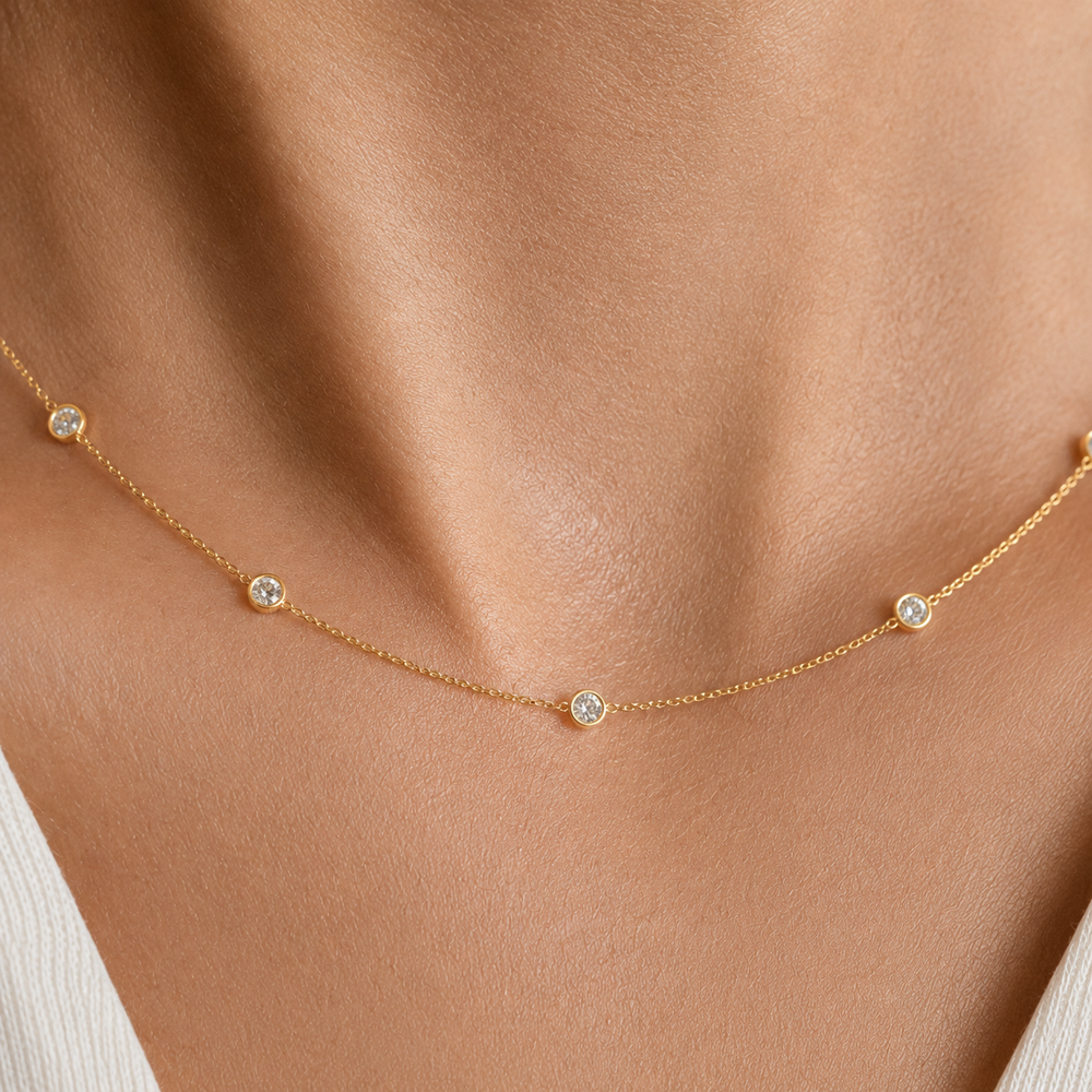 Round Lab-Grown Diamond Necklace