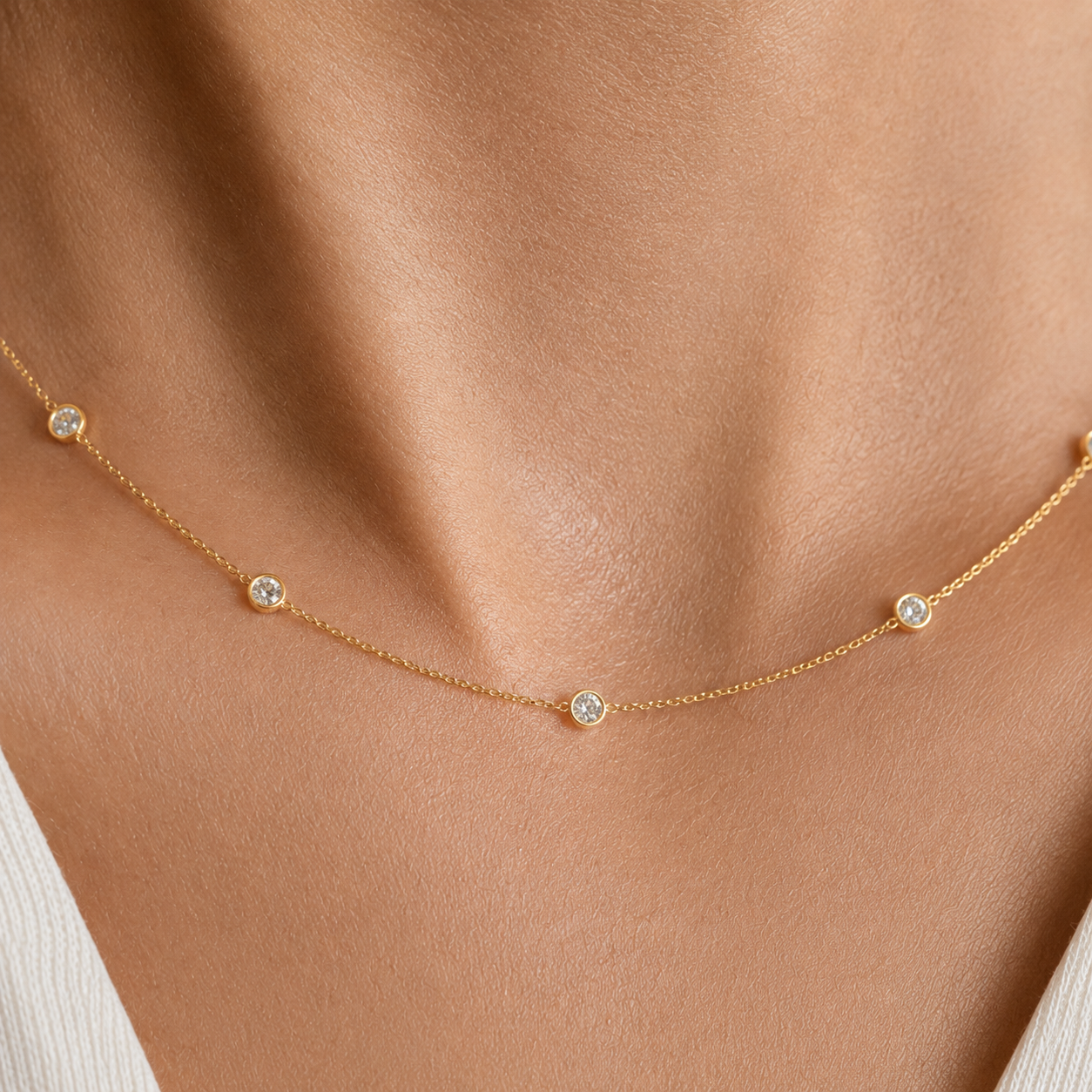 Round Lab-Grown Diamond Necklace