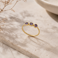 Amethyst Trilogy Ring