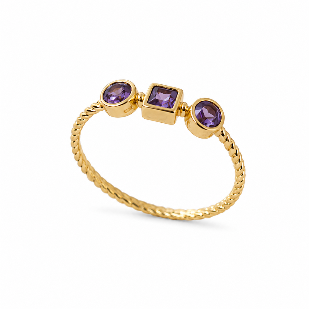 Amethyst Trilogy Ring