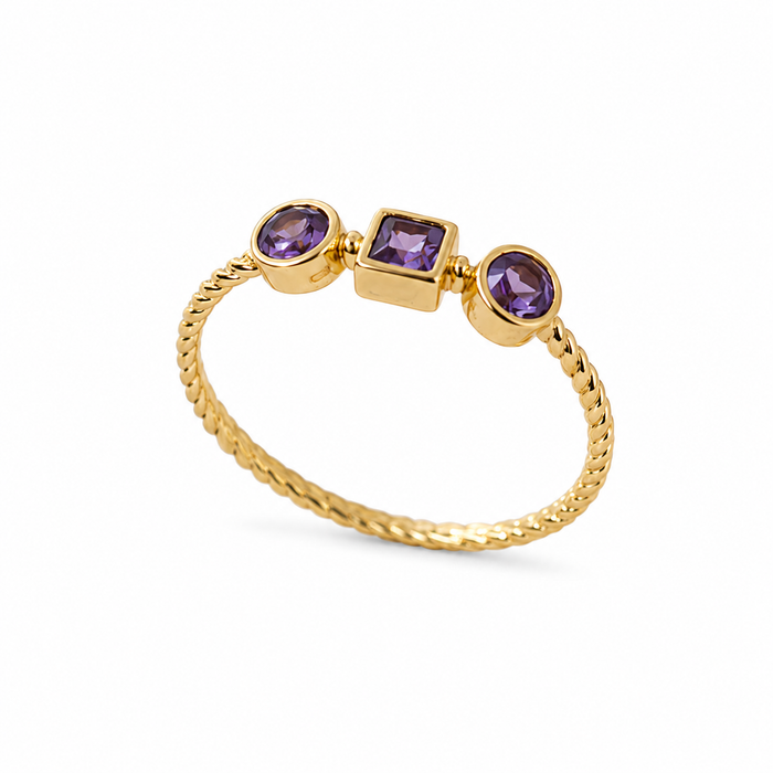 Amethyst Trilogy Ring