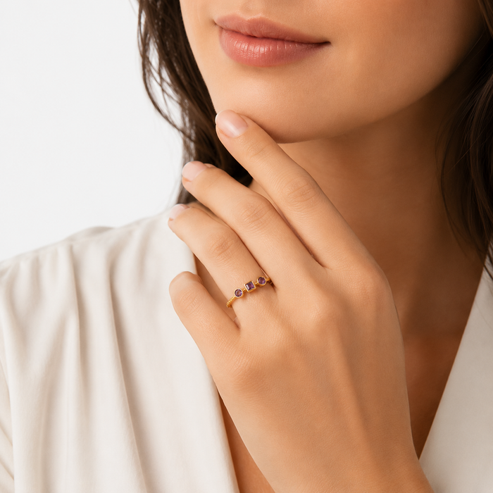 Amethyst Trilogy Ring