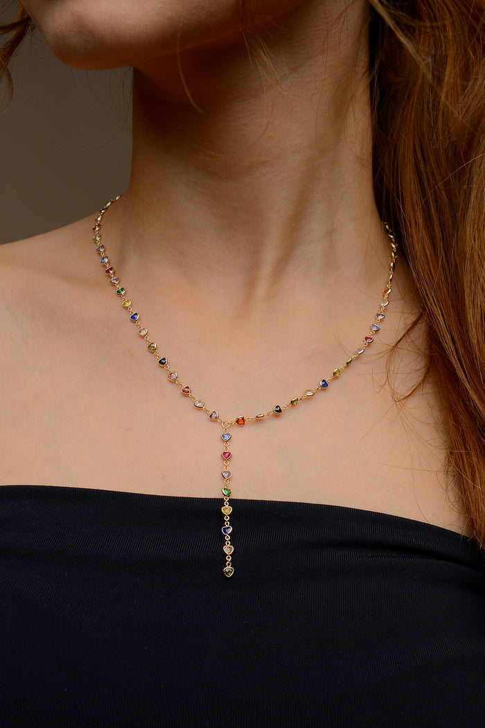 Bolek Y Necklace - 14K Solid Gold