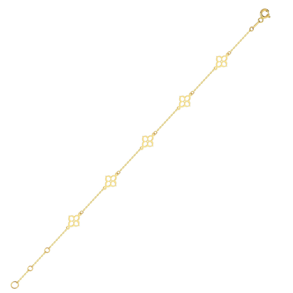Quatrefoil Station Bracelet